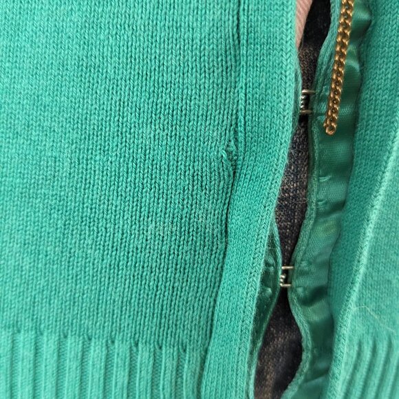 VTG 00s Y2K Gap Knit Sequin Beaded Long Sleeve Hook Eye Cardigan Sz XS - Picture 5 of 7